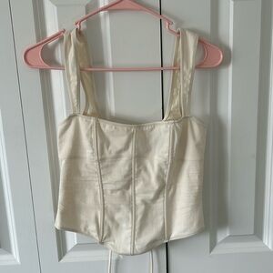 White Fox Corset Top NWOT